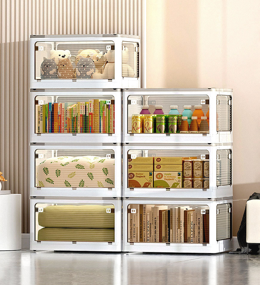Joybos® Five-Door Collapsible Storage Bin with Lids and Wheels